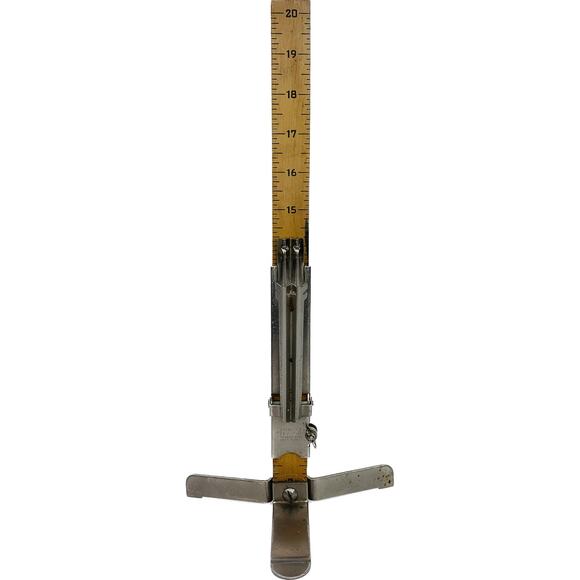 Vintage Pin-It Skirt Marker 7-20" Wood & Metal Adjustable Hemming Tool - Picture 2 of 9